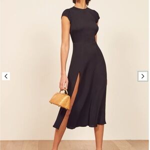 Reformation Gavin Dress Navy Blue